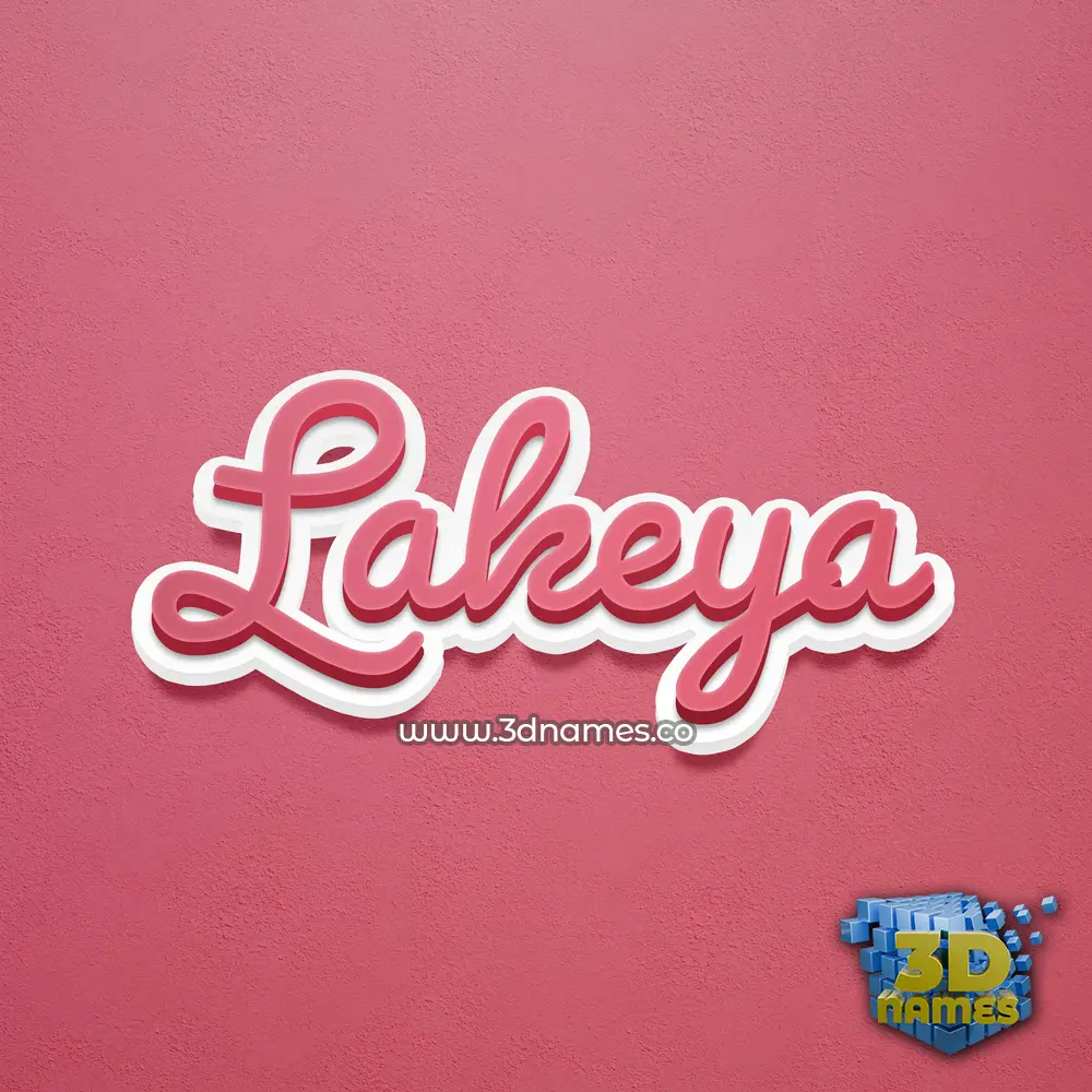 lakeya in Red Scribble style - 3D name wallpaper