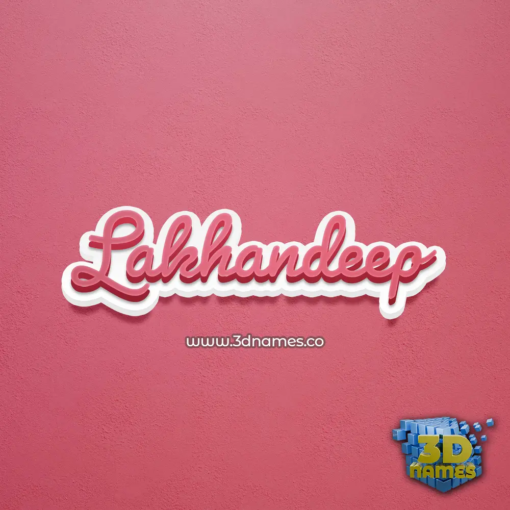 lakhandeep in Red Scribble style - 3D name wallpaper