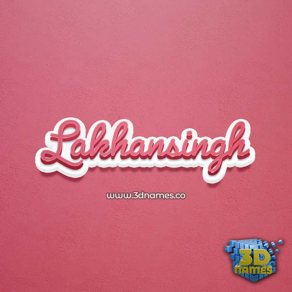 lakhansingh in Red Scribble style - 3D name wallpaper