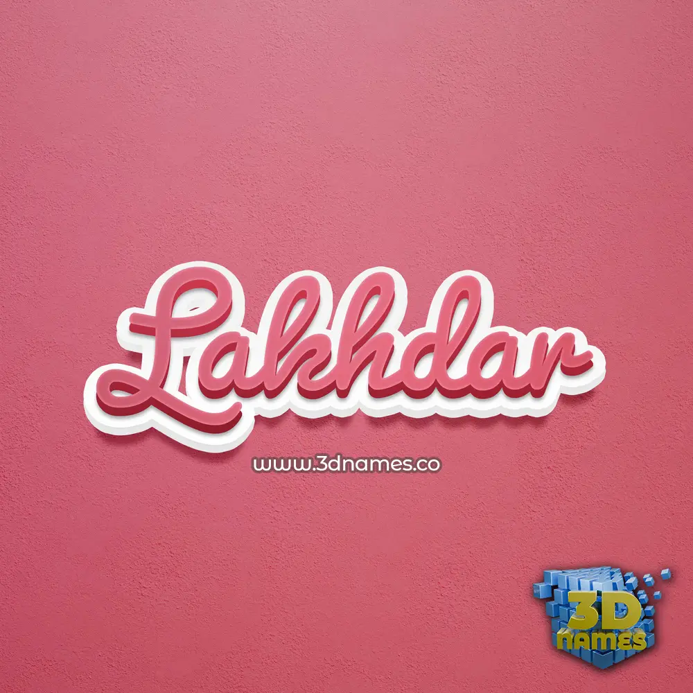 lakhdar in Red Scribble style - 3D name wallpaper