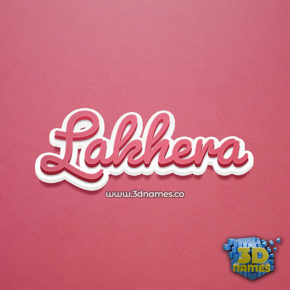 lakhera in Red Scribble style - 3D name wallpaper