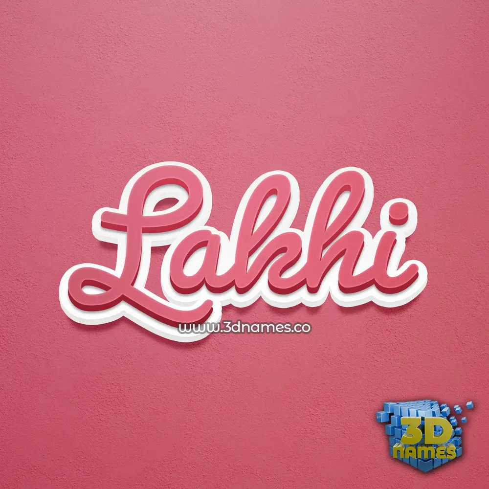 lakhi in Red Scribble style - 3D name wallpaper