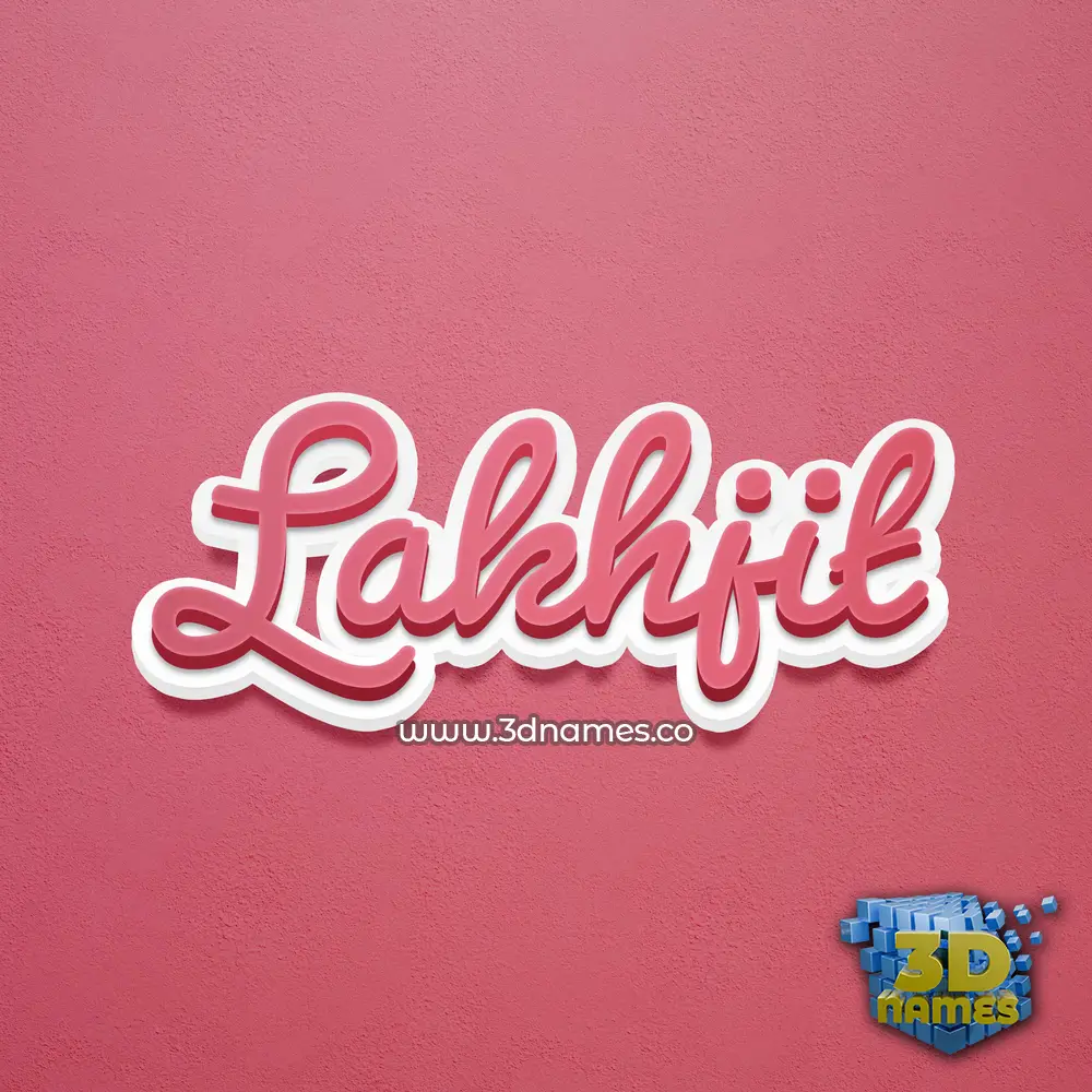 lakhjit in Red Scribble style - 3D name wallpaper