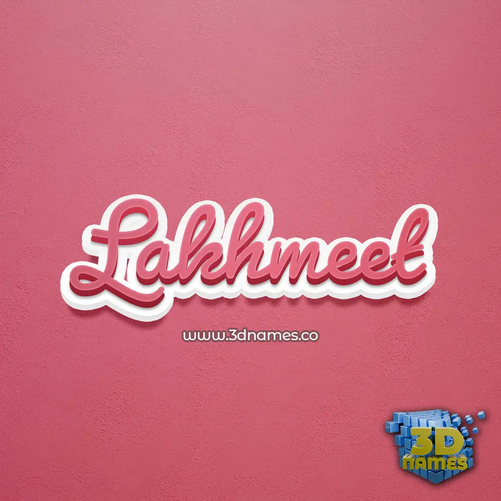 lakhmeet in Red Scribble style - 3D name wallpaper