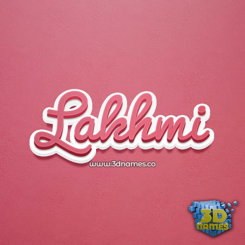 lakhmi in Red Scribble style - 3D name wallpaper