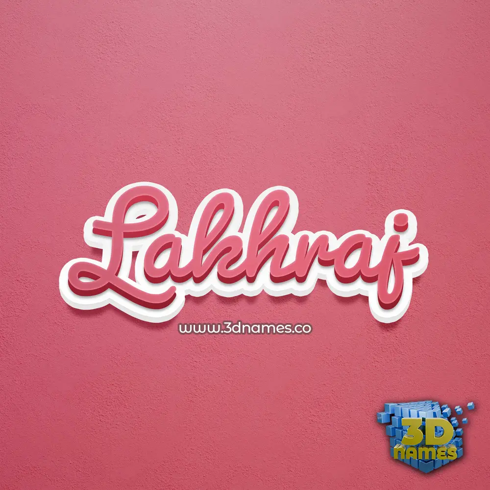 lakhraj in Red Scribble style - 3D name wallpaper