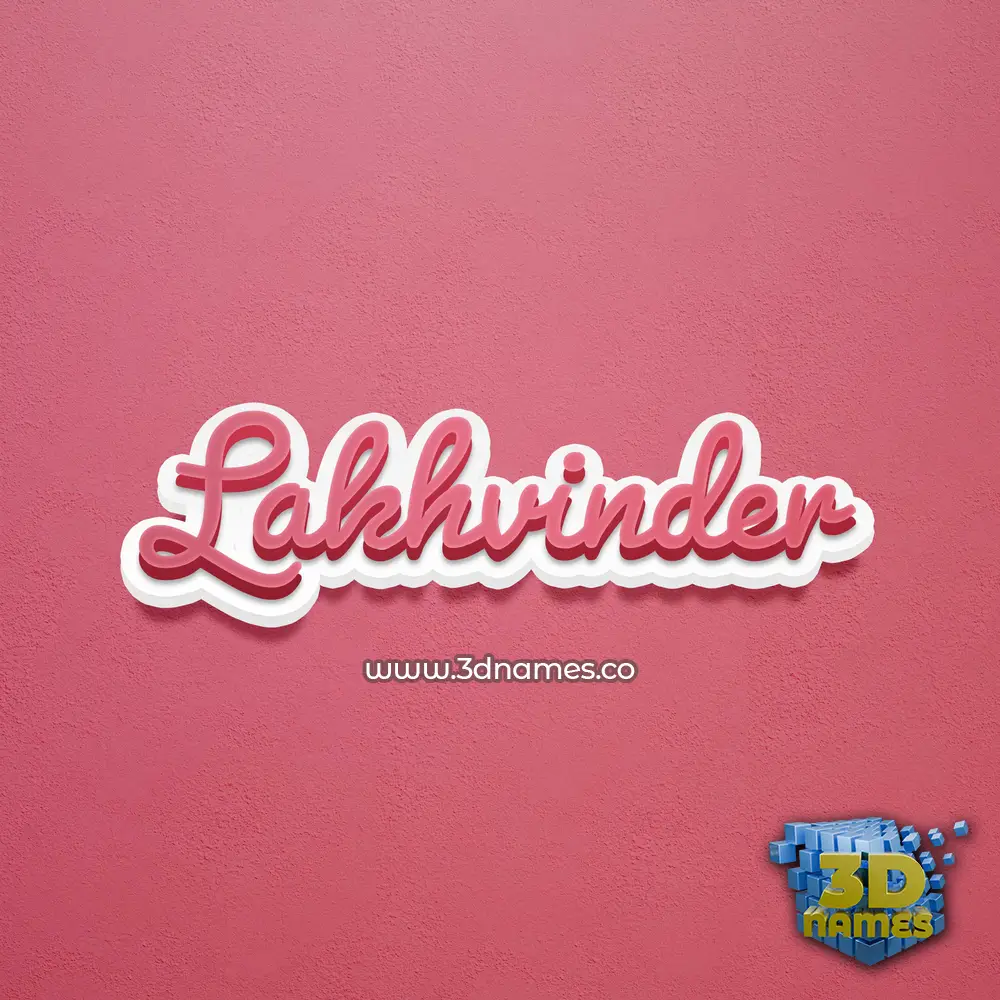 lakhvinder in Red Scribble style - 3D name wallpaper