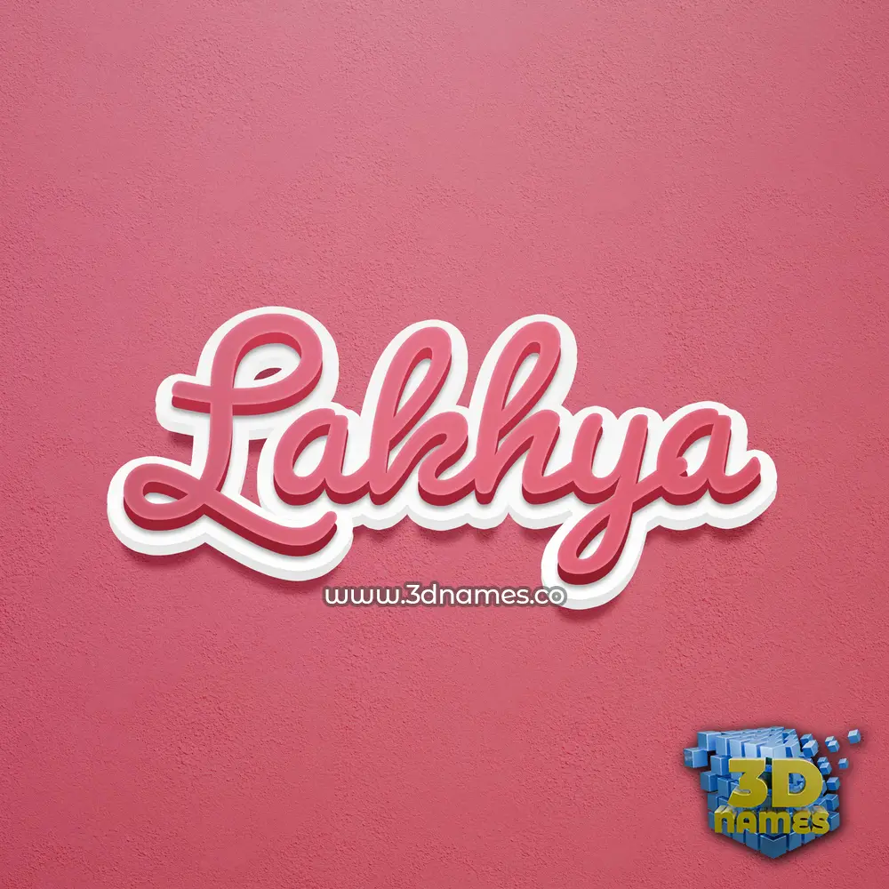 lakhya in Red Scribble style - 3D name wallpaper