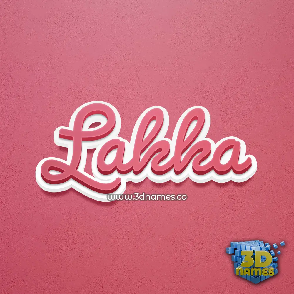 lakka in Red Scribble style - 3D name wallpaper