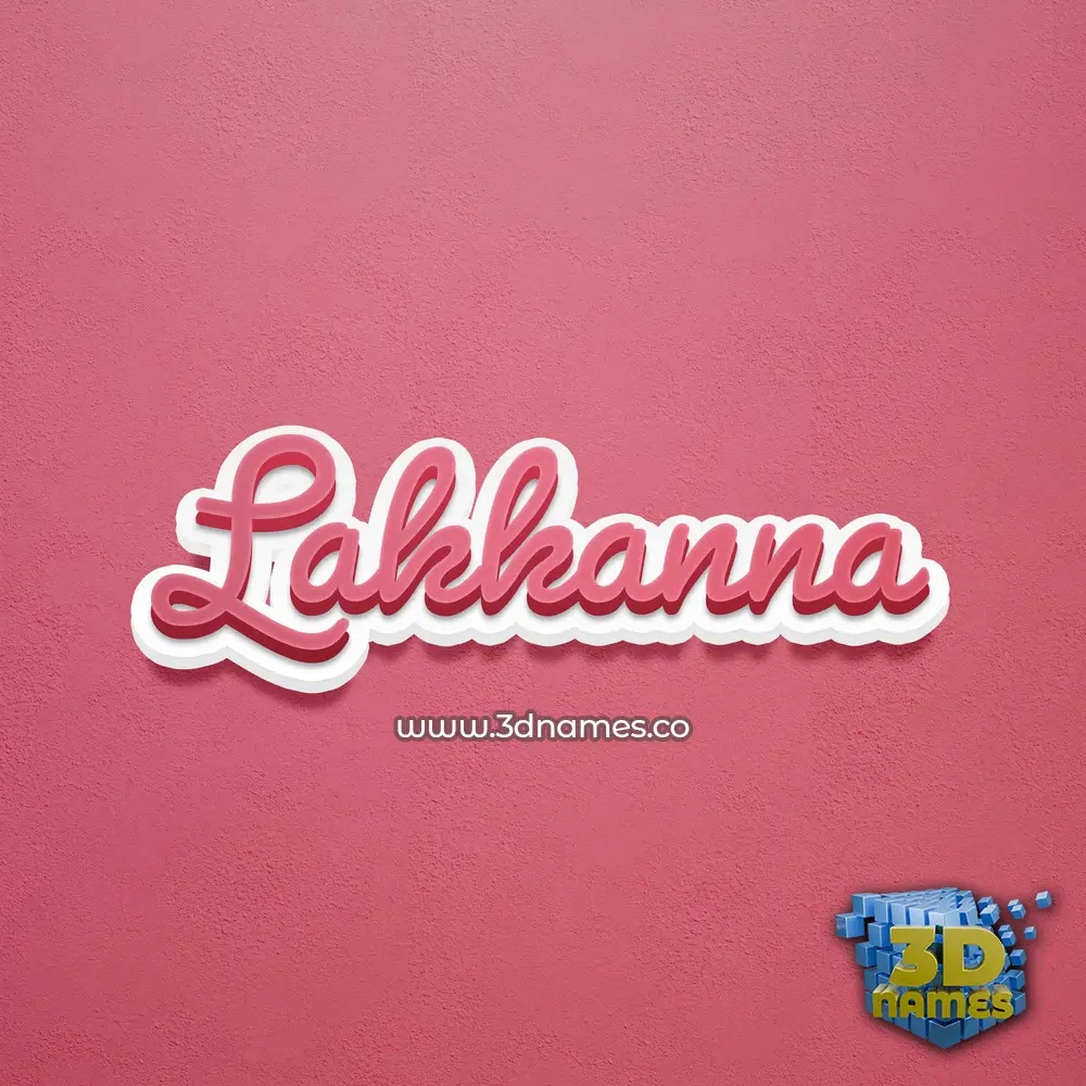 lakkanna in Red Scribble style - 3D name wallpaper