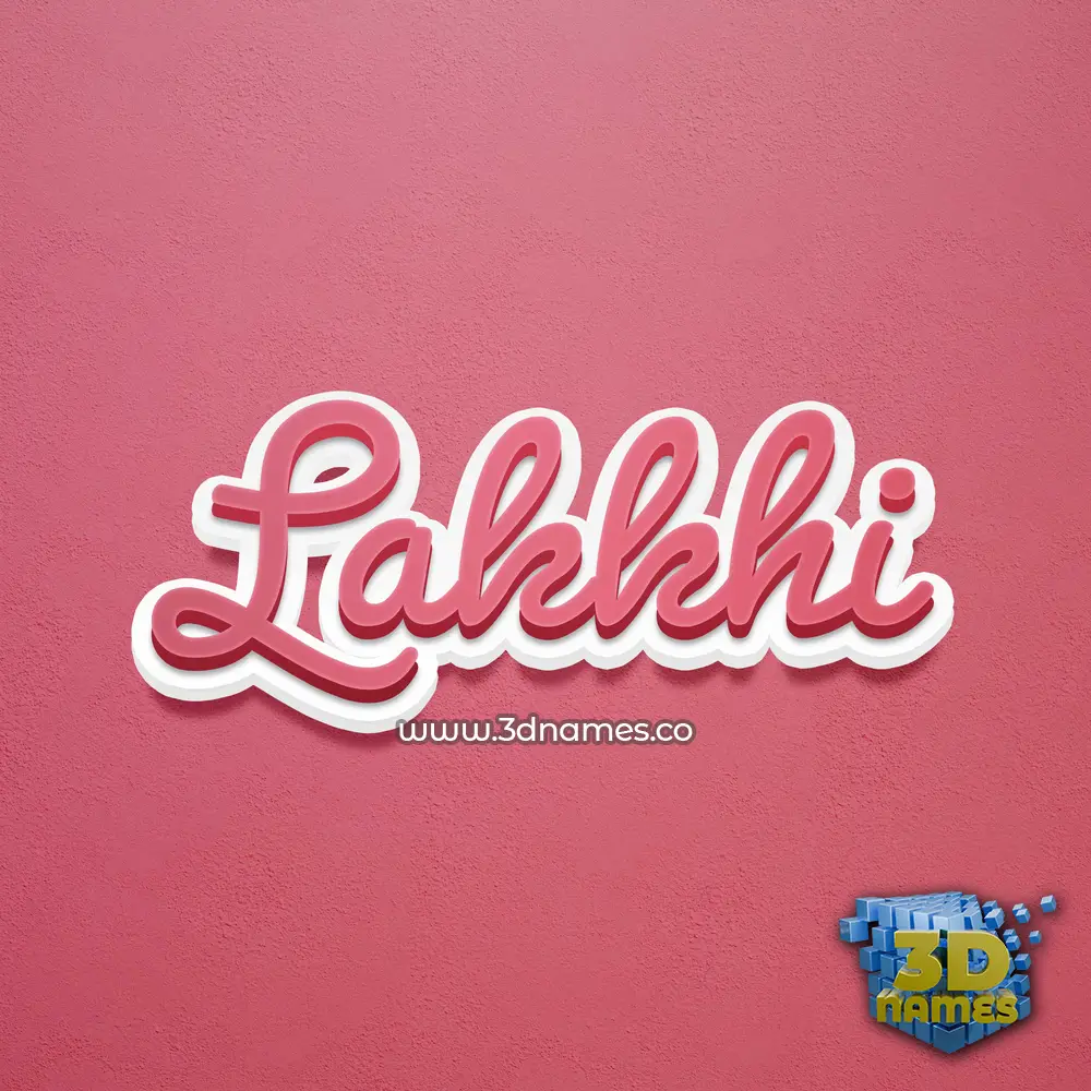 lakkhi in Red Scribble style - 3D name wallpaper