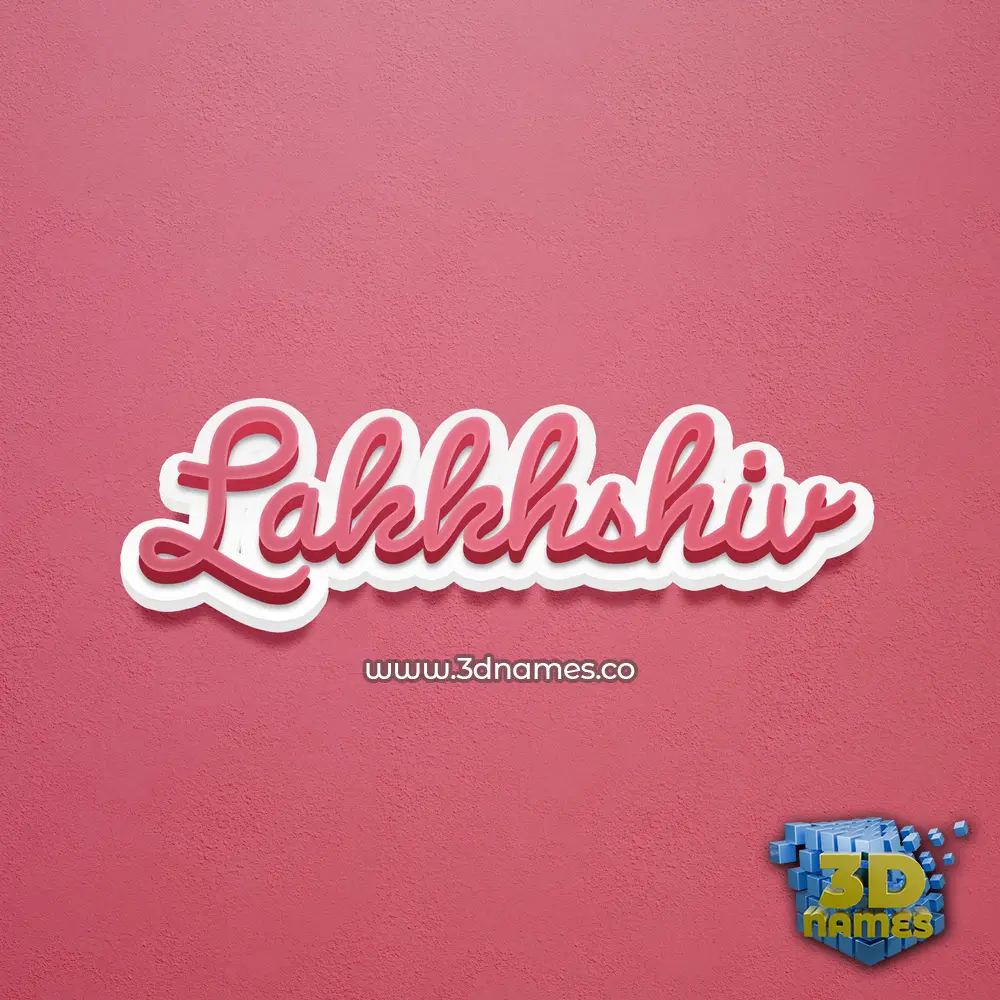 lakkhshiv in Red Scribble style - 3D name wallpaper