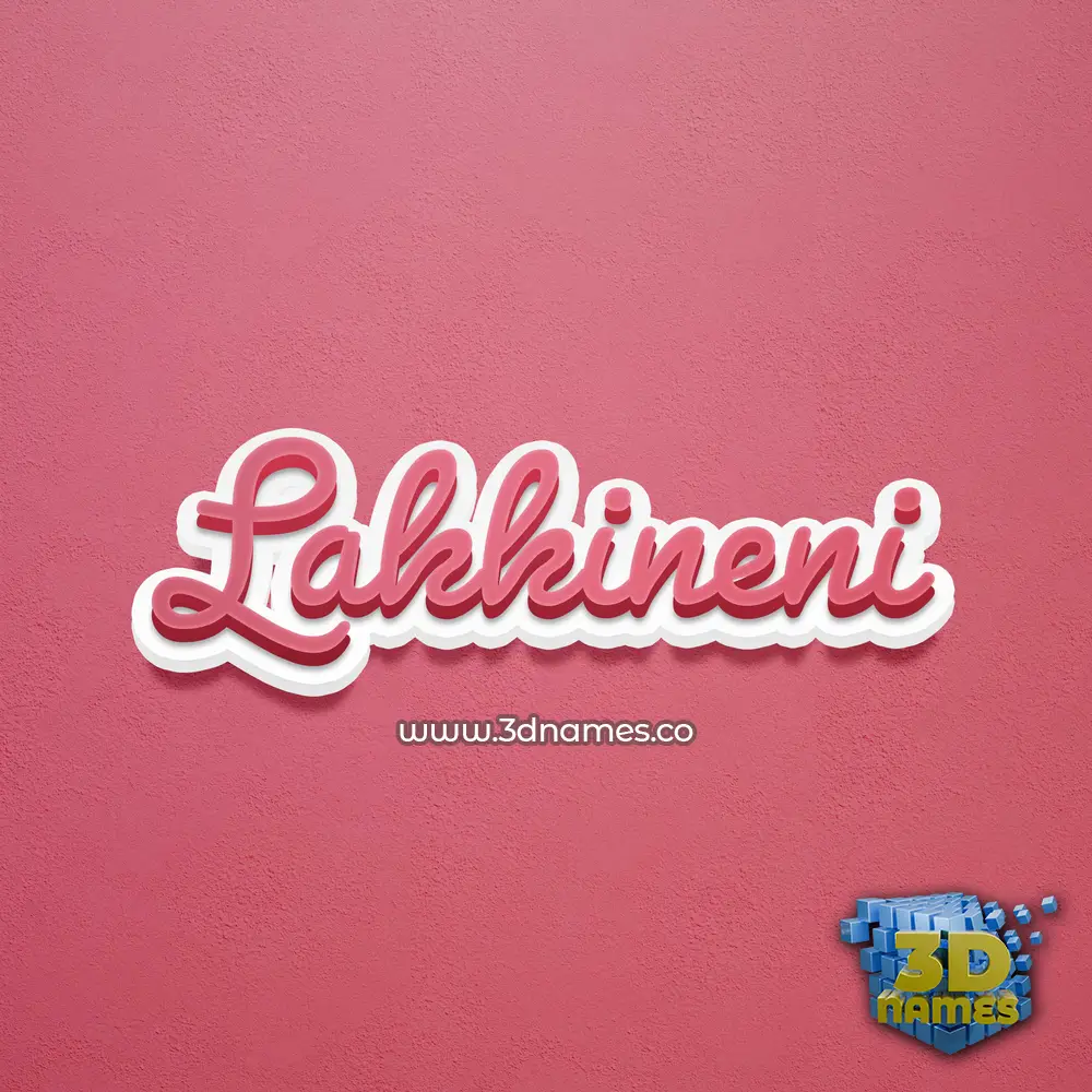lakkineni in Red Scribble style - 3D name wallpaper