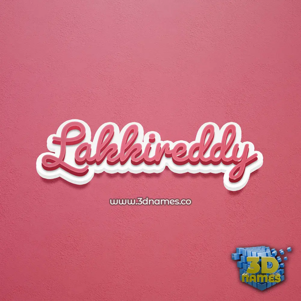 lakkireddy in Red Scribble style - 3D name wallpaper