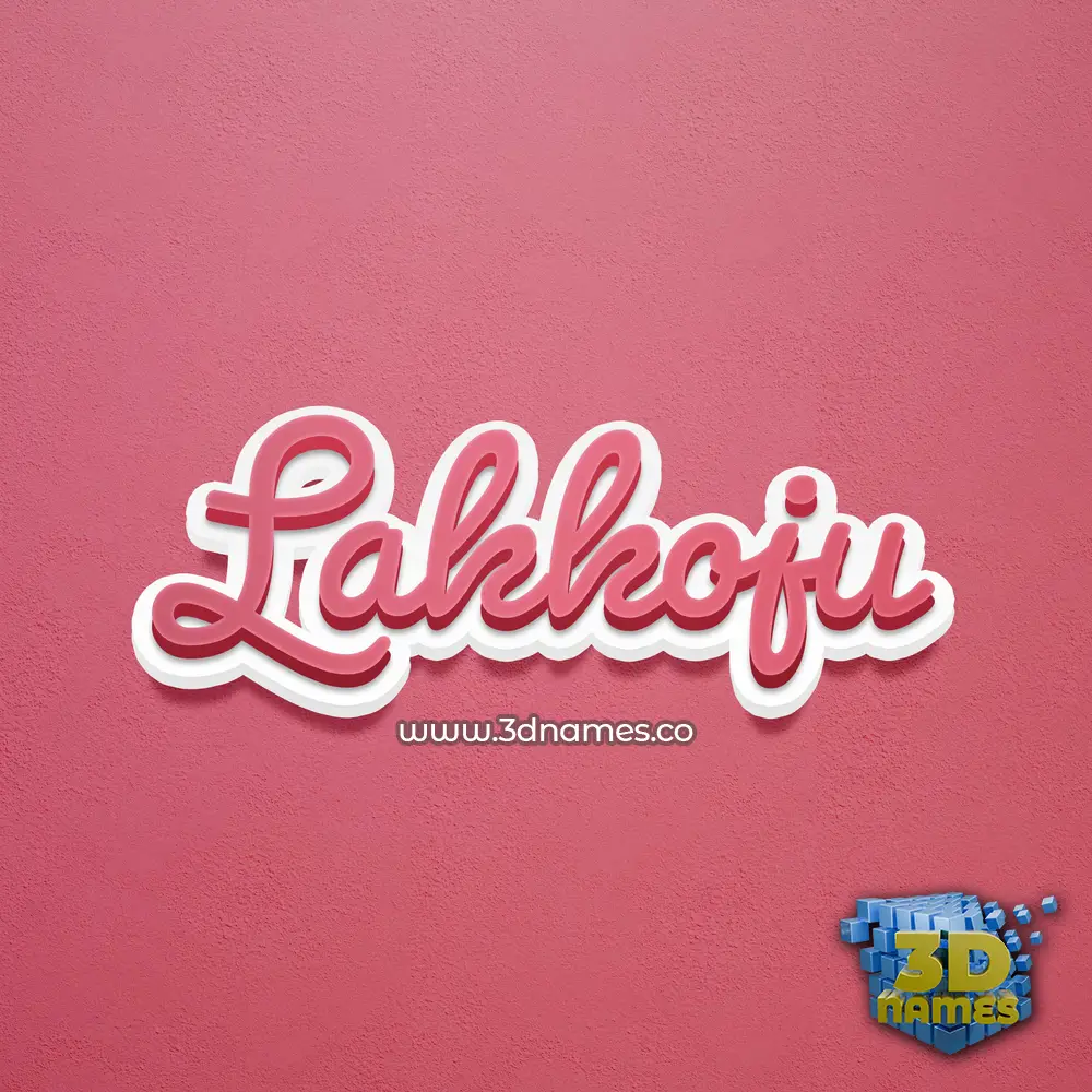 lakkoju in Red Scribble style - 3D name wallpaper