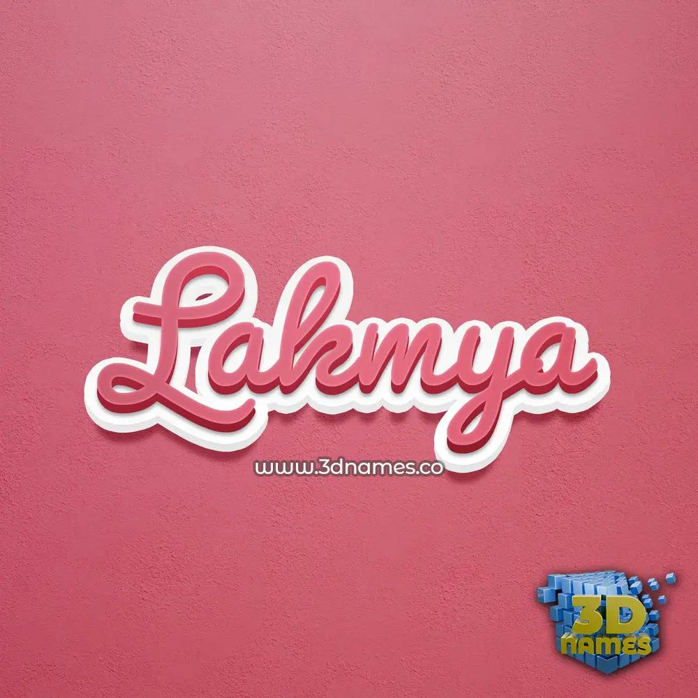 lakmya in Red Scribble style - 3D name wallpaper