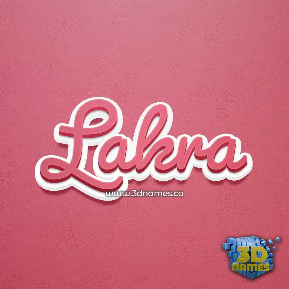 lakra in Red Scribble style - 3D name wallpaper