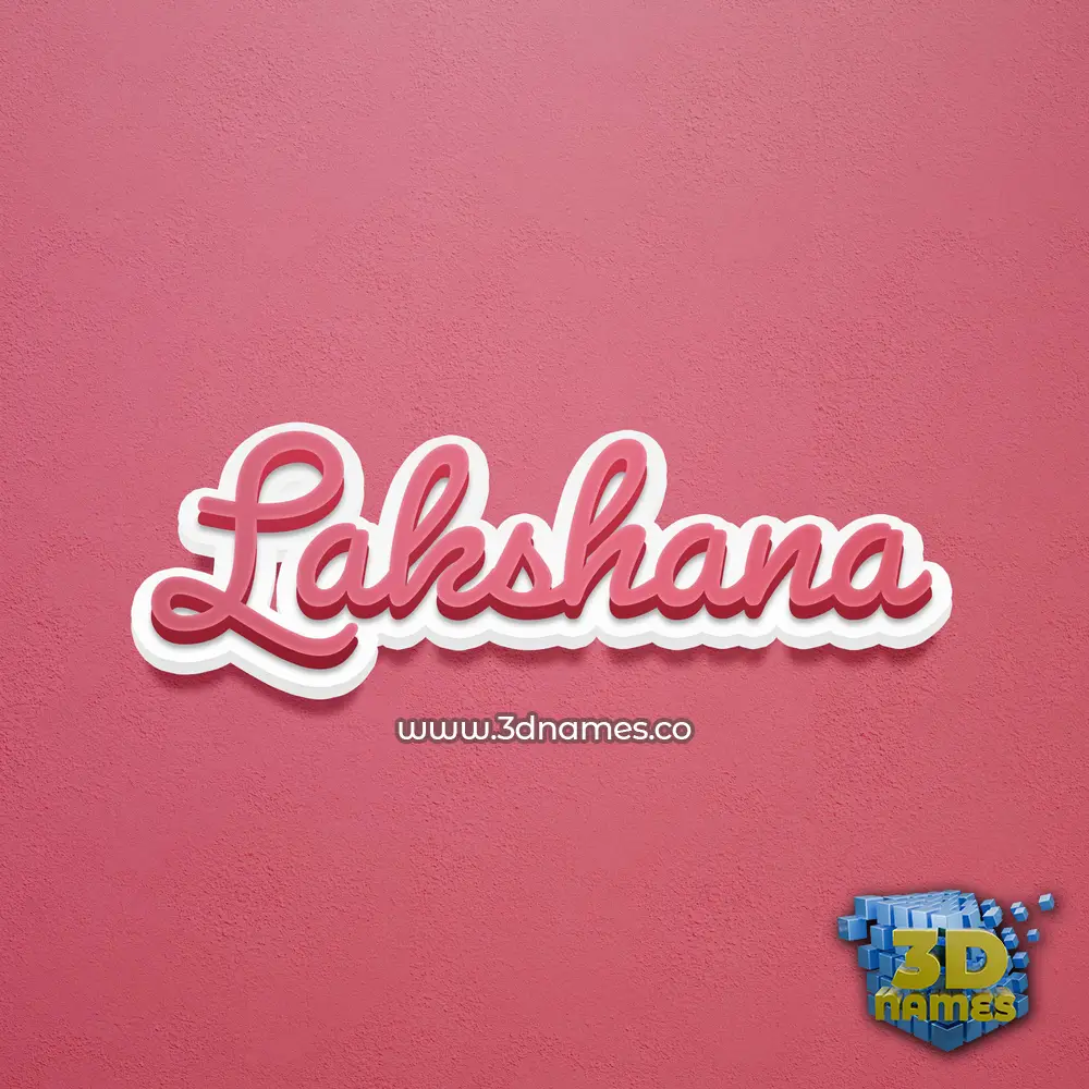 lakshana in Red Scribble style - 3D name wallpaper