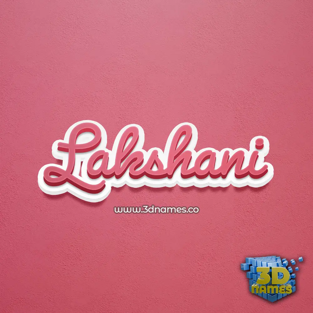 lakshani in Red Scribble style - 3D name wallpaper