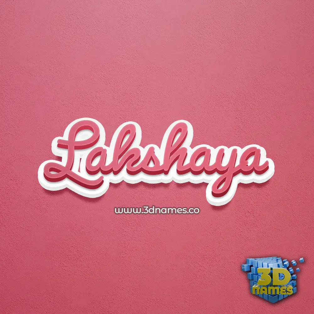lakshaya in Red Scribble style - 3D name wallpaper