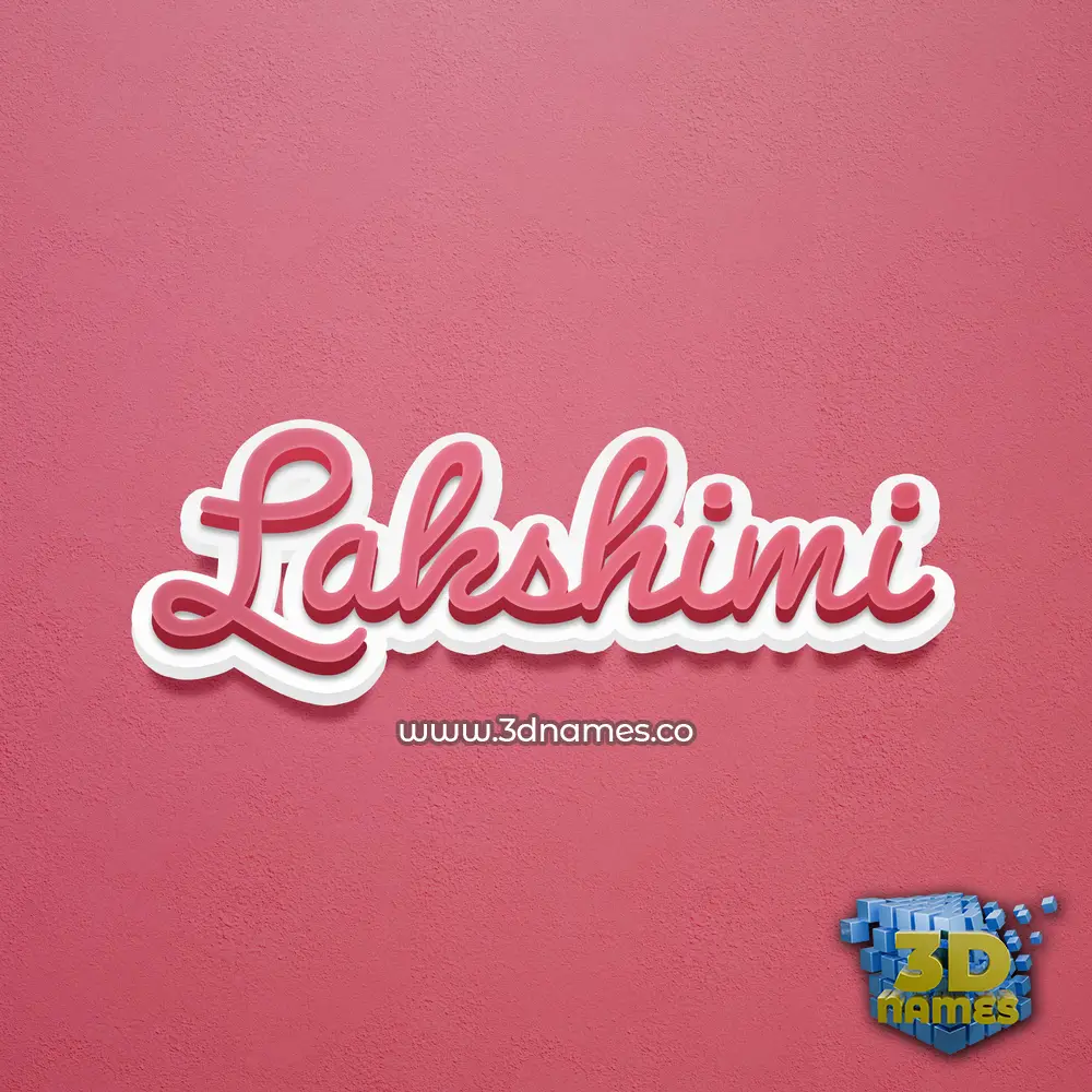 lakshimi in Red Scribble style - 3D name wallpaper