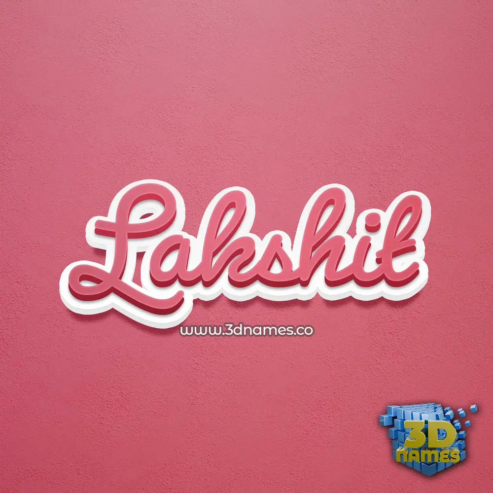 lakshit in Red Scribble style - 3D name wallpaper
