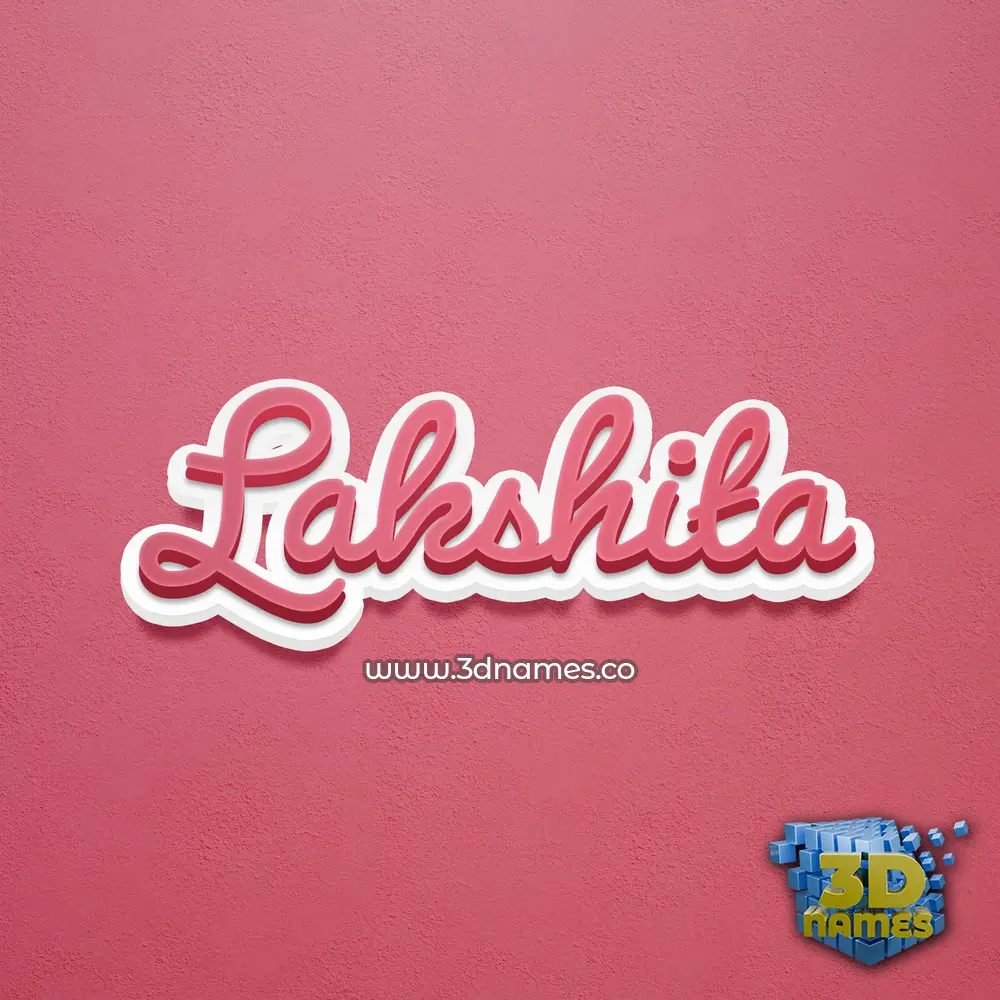 lakshita in Red Scribble style - 3D name wallpaper