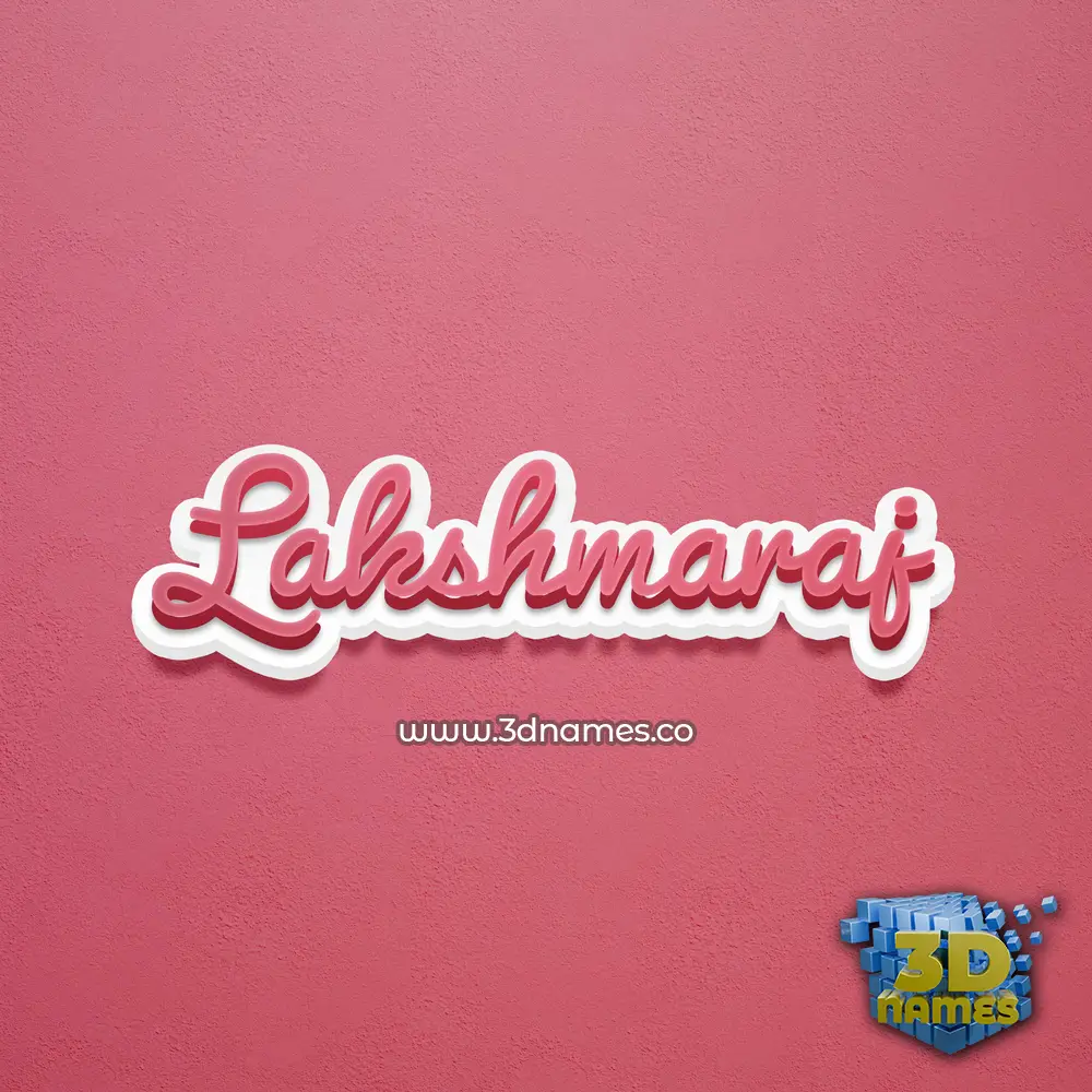 lakshmaraj in Red Scribble style - 3D name wallpaper