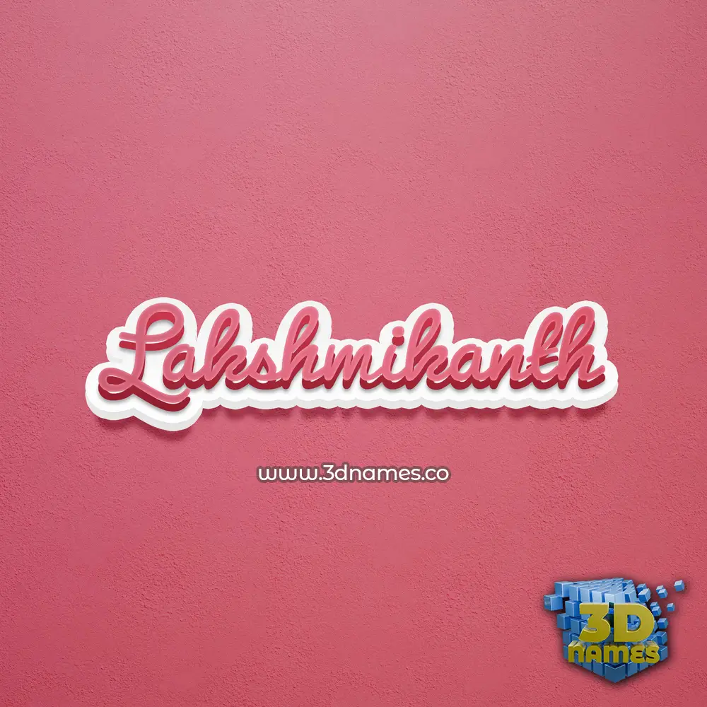 lakshmikanth in Red Scribble style - 3D name wallpaper