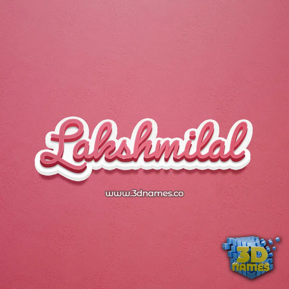 lakshmilal in Red Scribble style - 3D name wallpaper