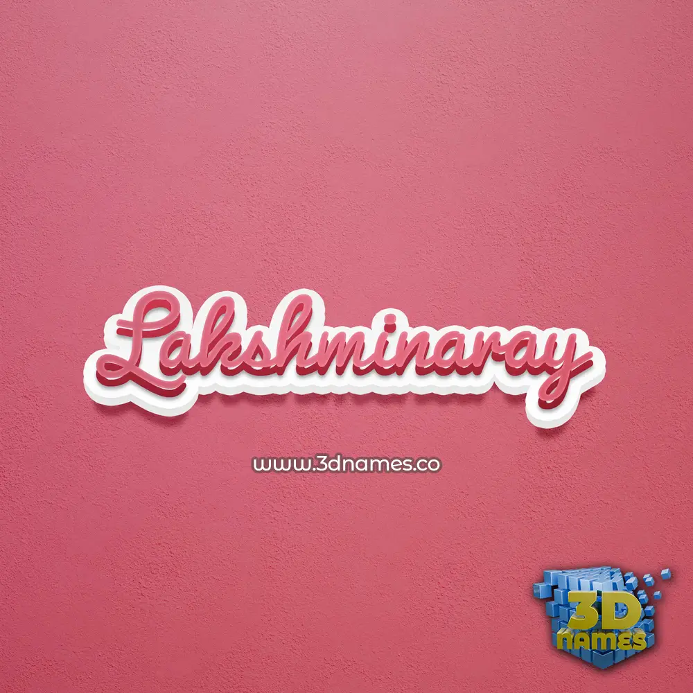 lakshminaray in Red Scribble style - 3D name wallpaper
