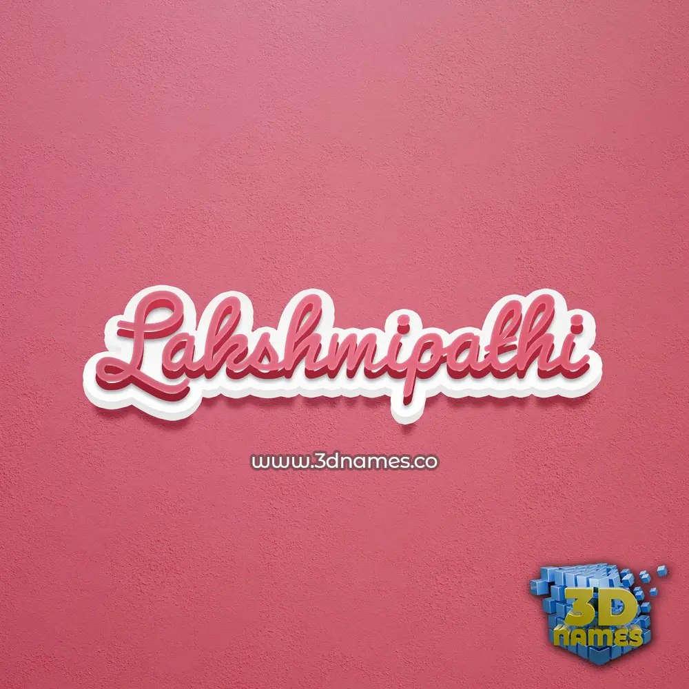 lakshmipathi in Red Scribble style - 3D name wallpaper