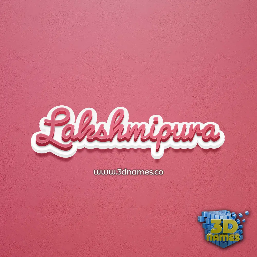lakshmipura in Red Scribble style - 3D name wallpaper