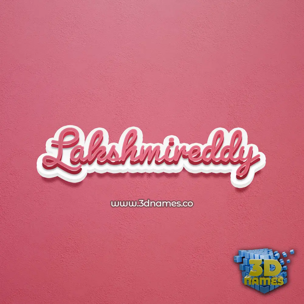 lakshmireddy in Red Scribble style - 3D name wallpaper