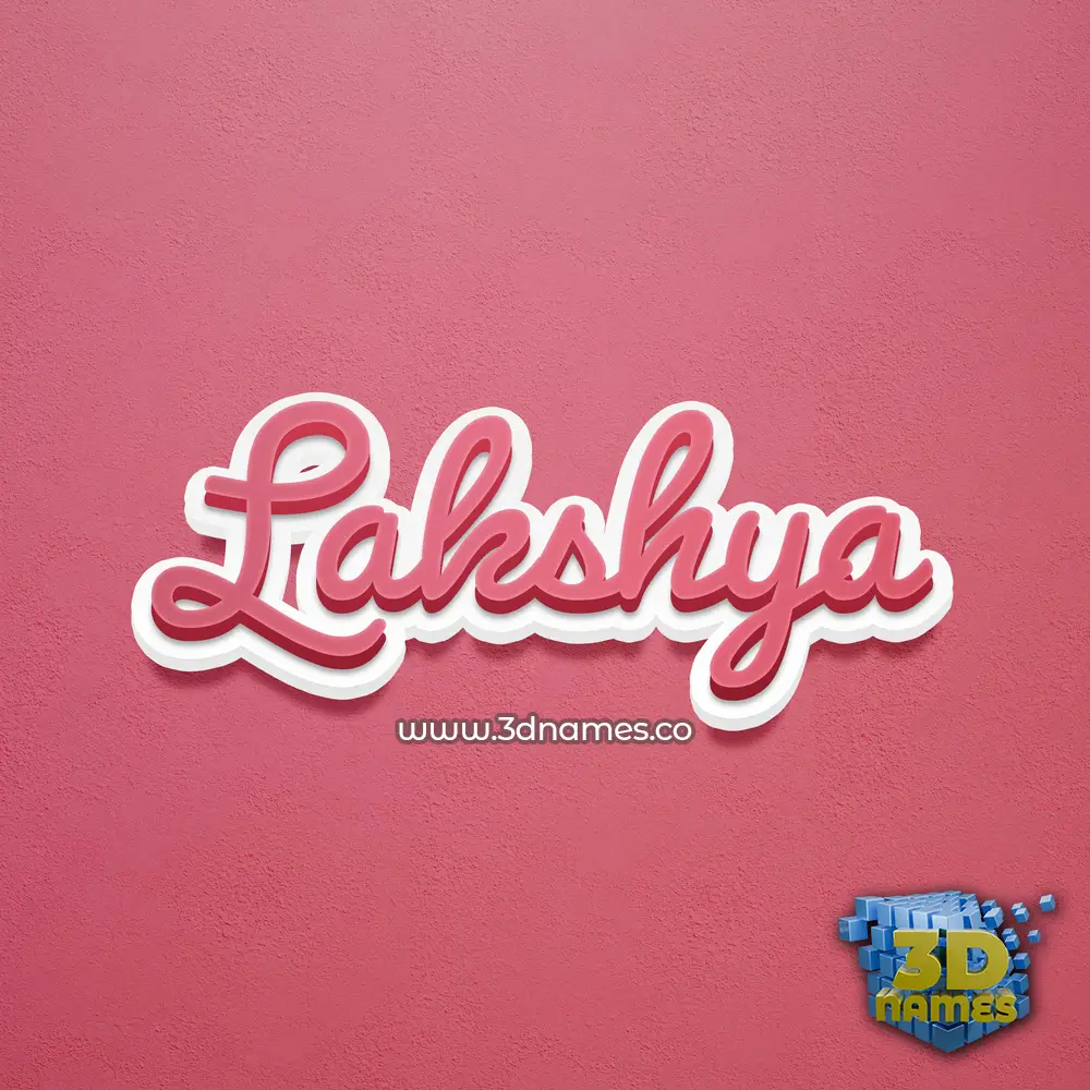 lakshya in Red Scribble style - 3D name wallpaper