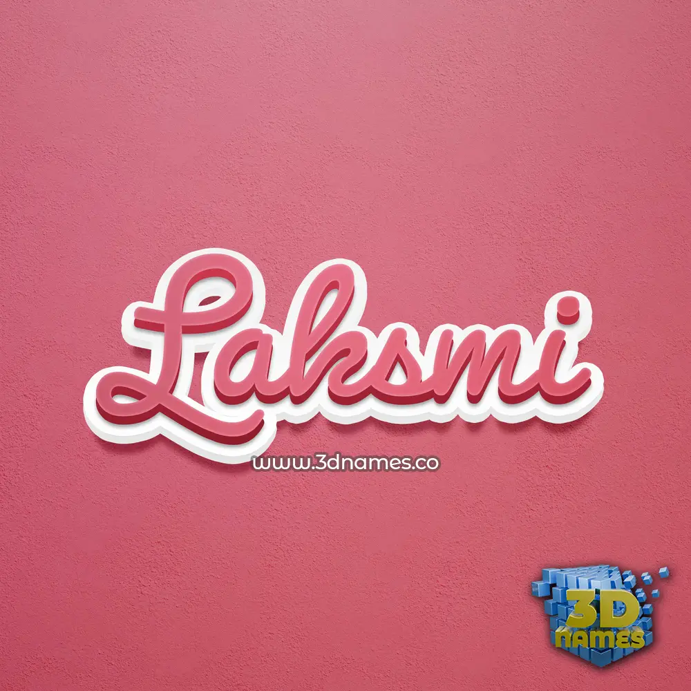 laksmi in Red Scribble style - 3D name wallpaper