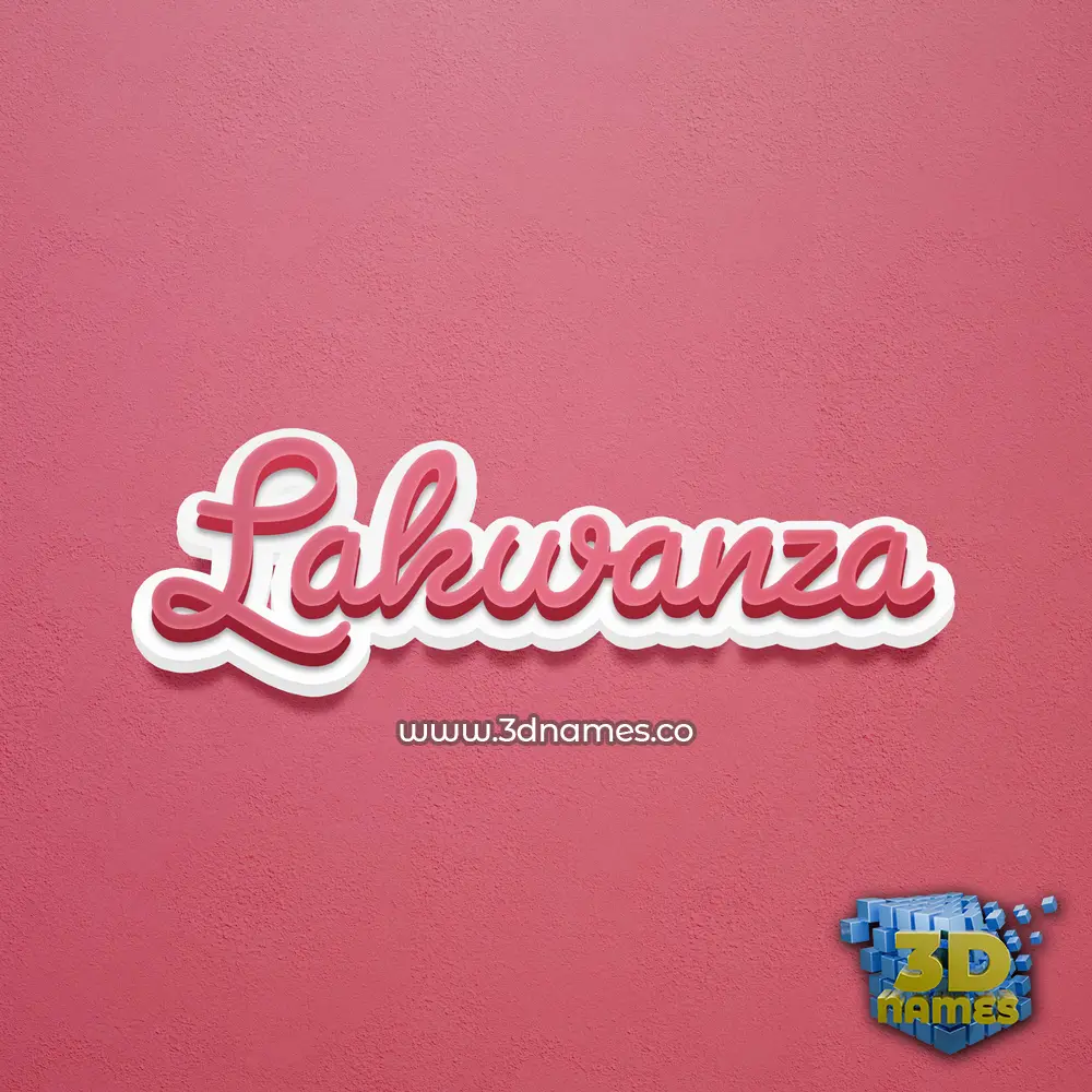 lakwanza in Red Scribble style - 3D name wallpaper