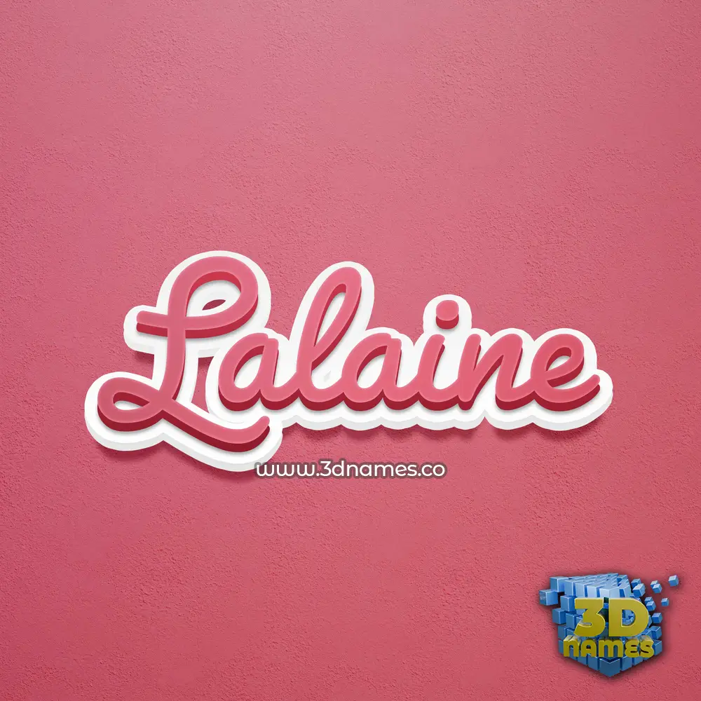 lalaine in Red Scribble style - 3D name wallpaper