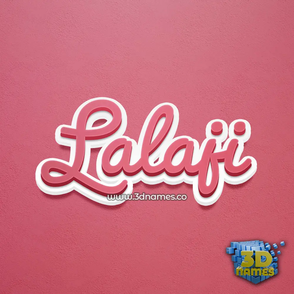 lalaji in Red Scribble style - 3D name wallpaper
