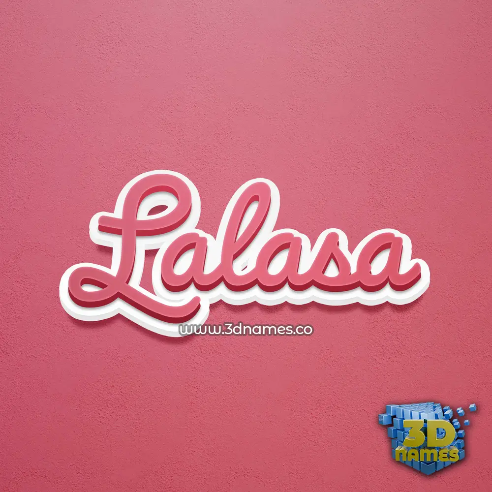 lalasa in Red Scribble style - 3D name wallpaper
