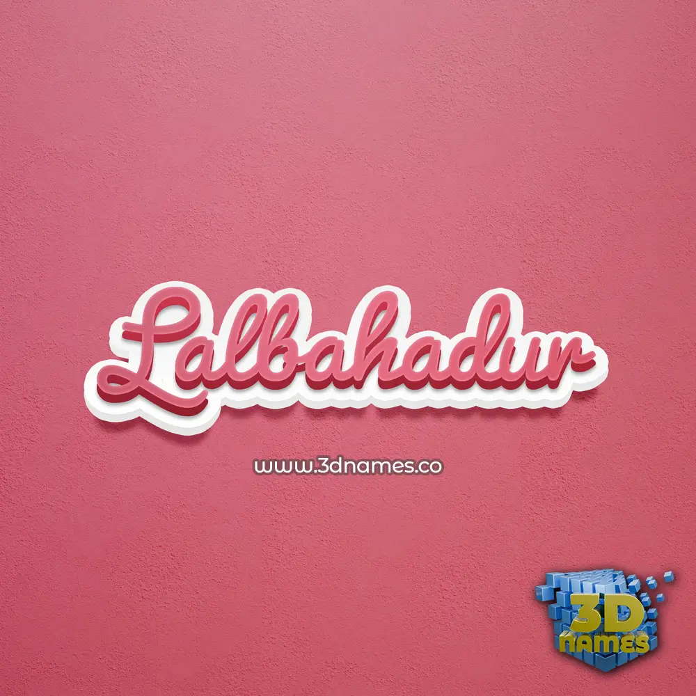 lalbahadur in Red Scribble style - 3D name wallpaper