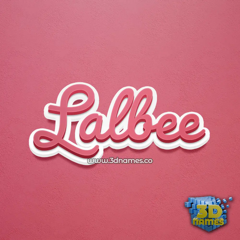 lalbee in Red Scribble style - 3D name wallpaper