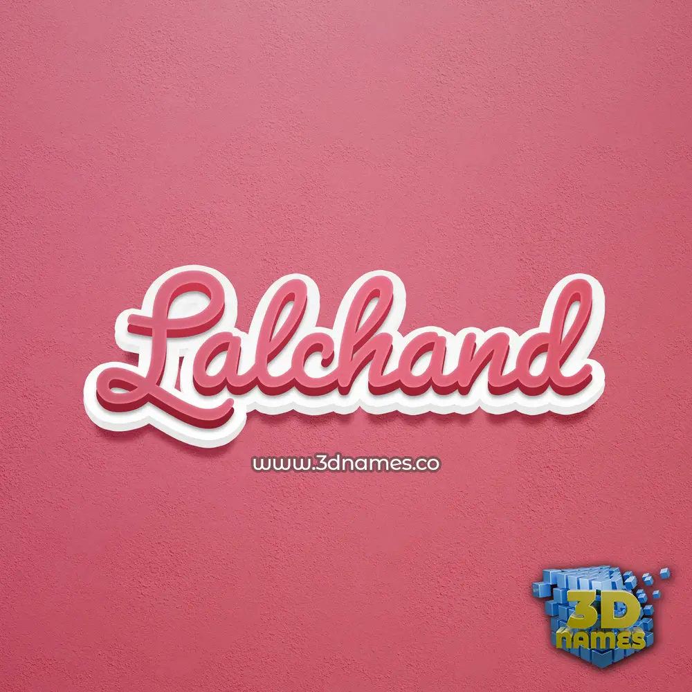 lalchand in Red Scribble style - 3D name wallpaper