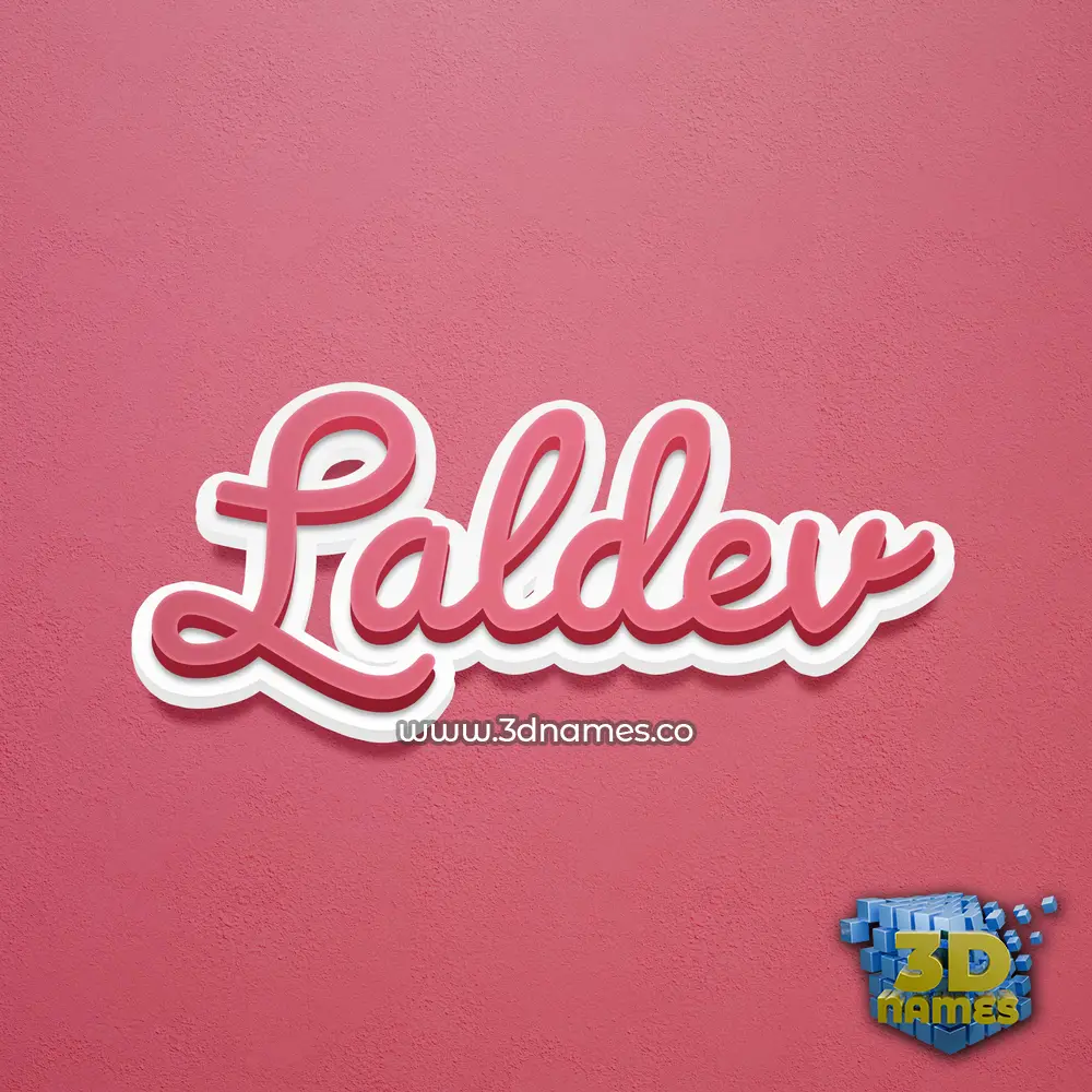 laldev in Red Scribble style - 3D name wallpaper
