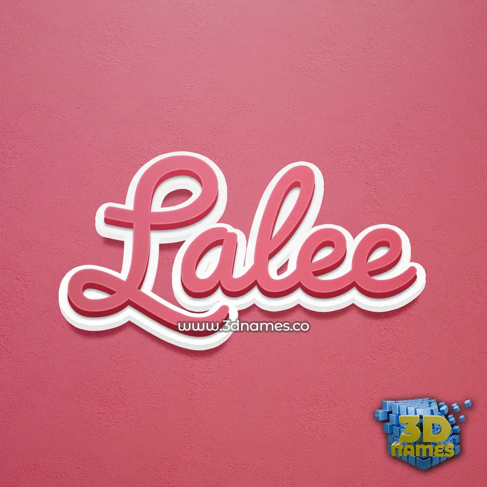 lalee in Red Scribble style - 3D name wallpaper