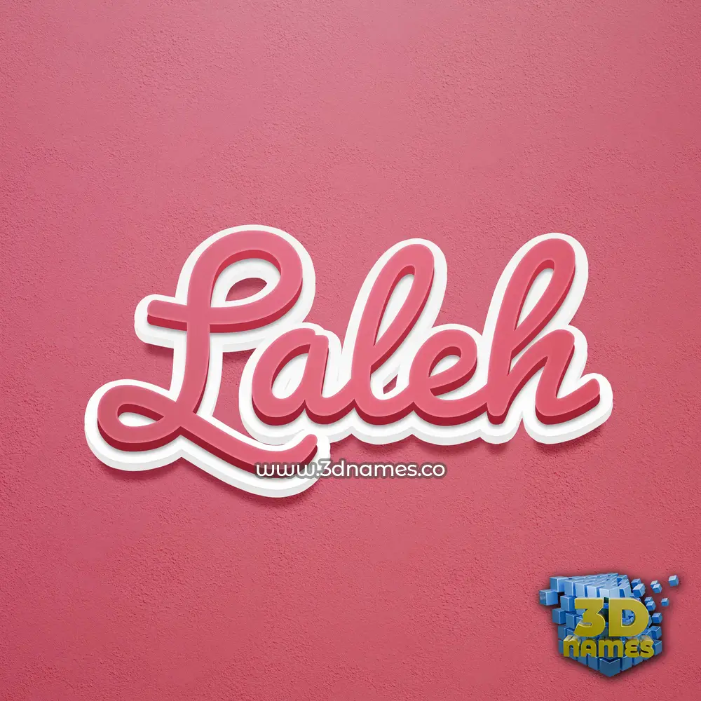 laleh in Red Scribble style - 3D name wallpaper
