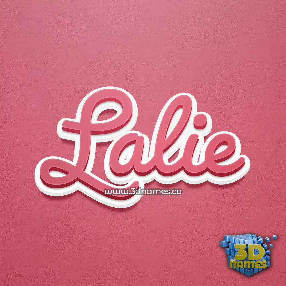 lalie in Red Scribble style - 3D name wallpaper