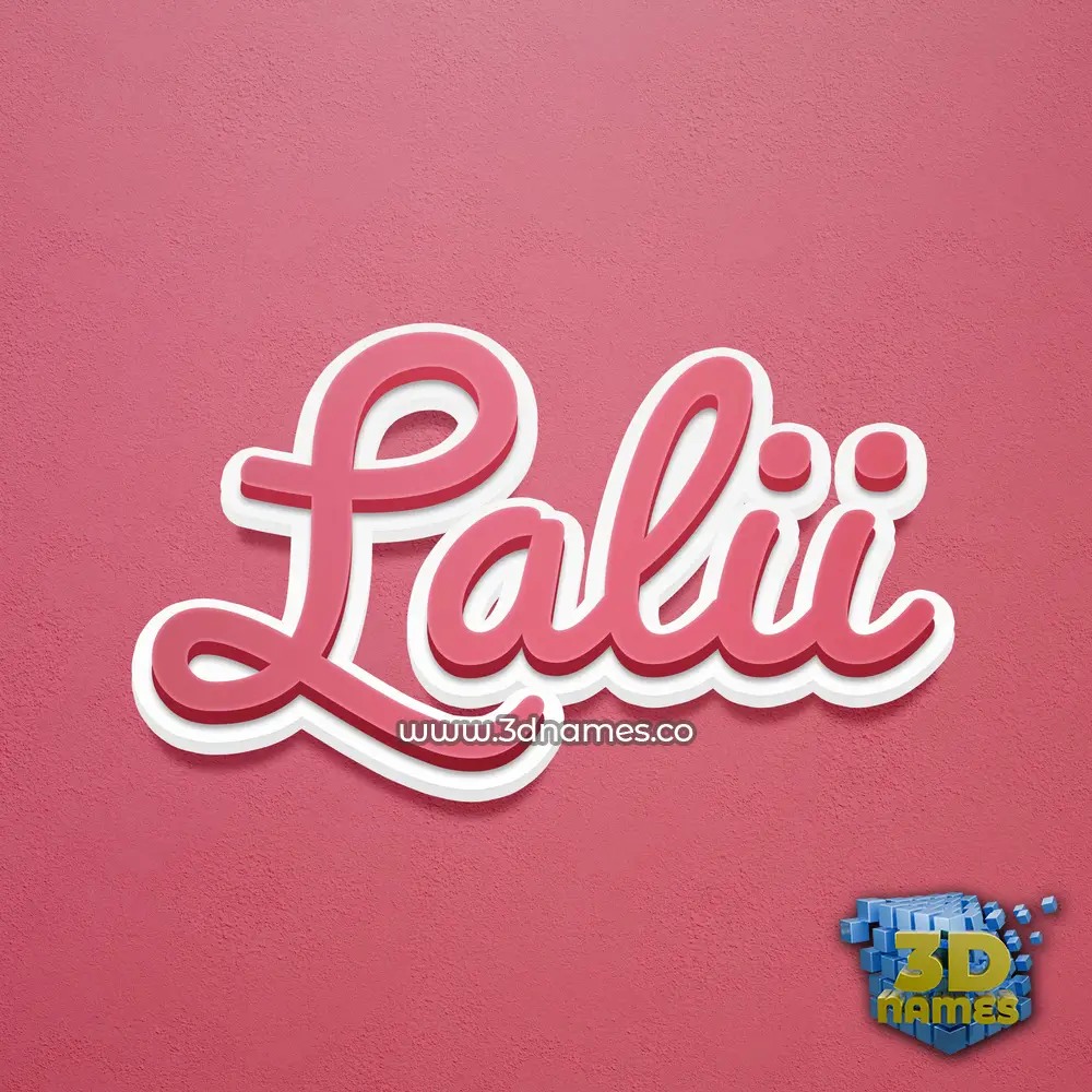 lalii in Red Scribble style - 3D name wallpaper