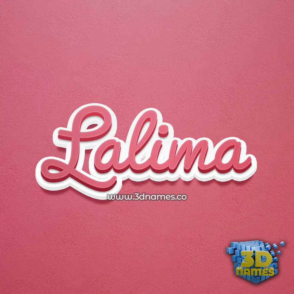 lalima in Red Scribble style - 3D name wallpaper