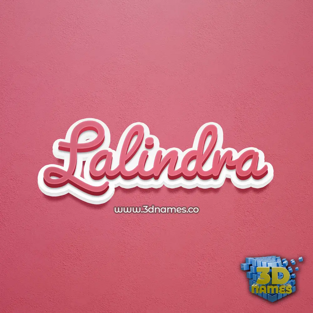 lalindra in Red Scribble style - 3D name wallpaper